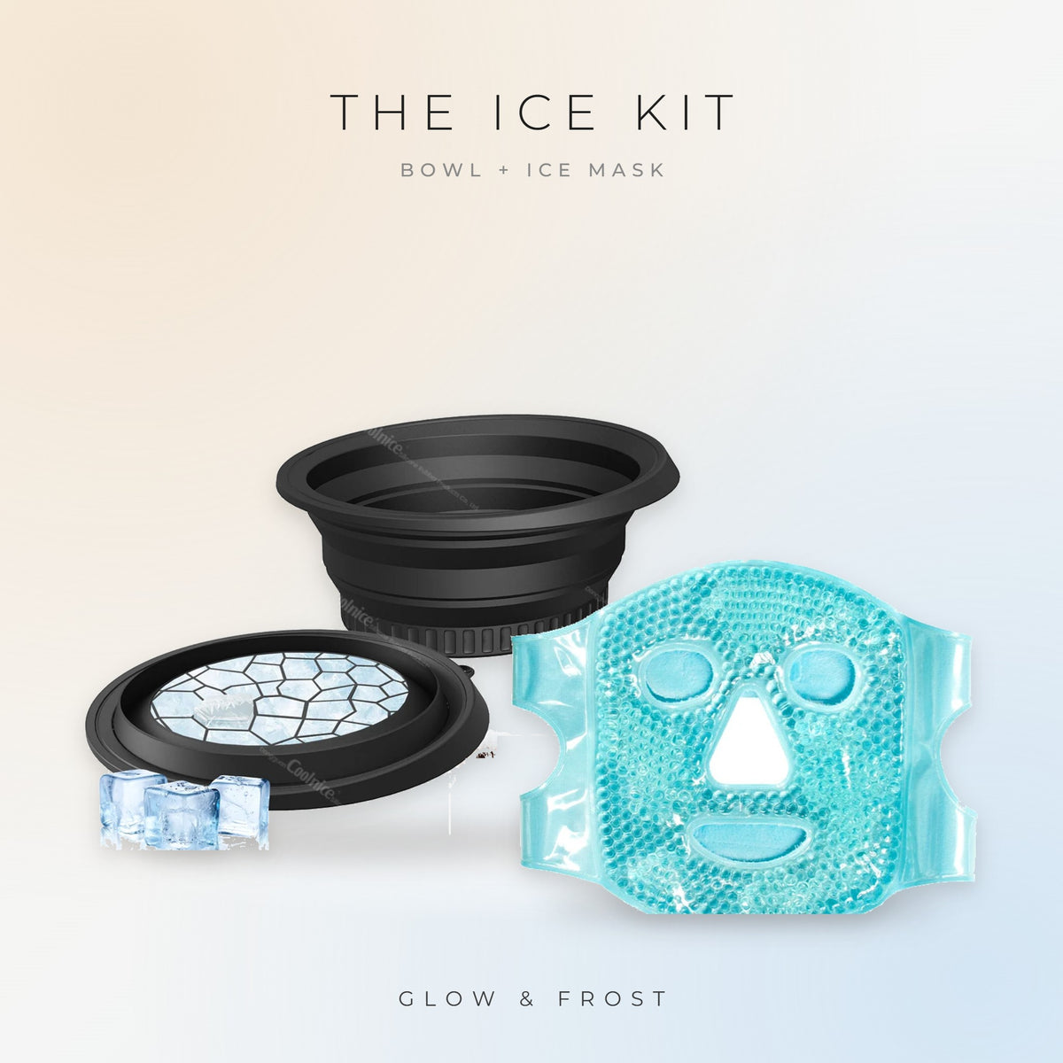 The Ice Kit: facial ice bath bowl and face ice mask